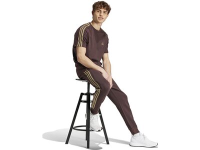 ADIDAS Herren Hose Essentials French Terry Tapered Cuff 3-Streifen (normal & lang) Grau
