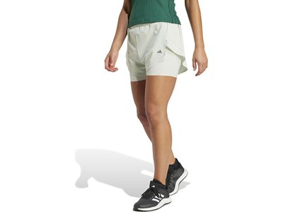 ADIDAS Damen Shorts Designed for Training HEAT.RDY HIIT 2-in-1 Grau