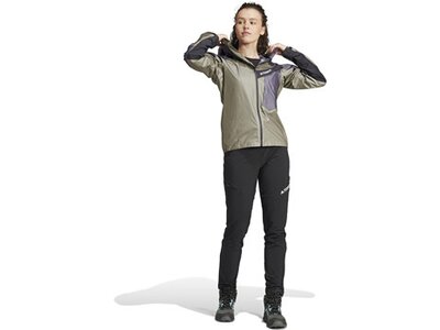 ADIDAS Damen Funktionsjacke Terrex Techrock Light GORE-TEX Active Grau