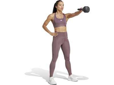 ADIDAS Damen Tight Optime Essentials Stash Pocket Full-Length Grau
