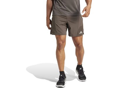 ADIDAS Herren Shorts Designed for Training HIIT Workout HEAT.RDY (Länge 7 Zoll) Braun