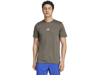 ADIDAS Herren Shirt Designed for Training HIIT Workout HEAT.RDY Braun