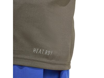 ADIDAS Herren Shirt Designed for Training HIIT Workout HEAT.RDY Braun