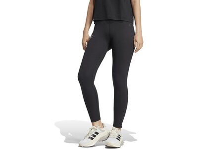 ADIDAS Damen Tight Signature Graphic Print High-Waisted Schwarz