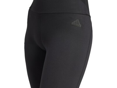 ADIDAS Damen Tight Signature Graphic Print High-Waisted Schwarz