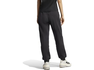 ADIDAS Damen Hose Signature Graphic Print Fleece Loose Schwarz