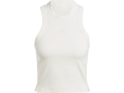 ADIDAS Damen Top Lounge Ribbed Crop Weiß