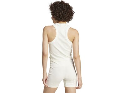 ADIDAS Damen Top Lounge Ribbed Crop Weiß