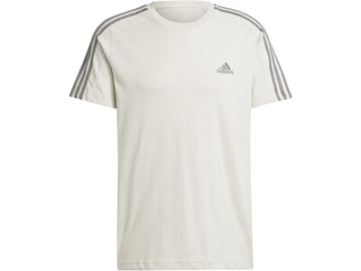 ADIDAS Herren Shirt Essentials Single Jersey 3-Streifen Grau