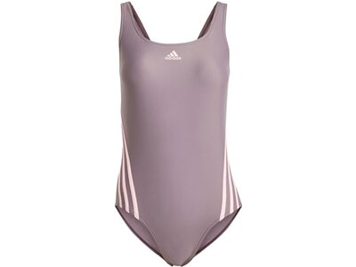 ADIDAS Damen Badeanzug 3-Streifen Grau