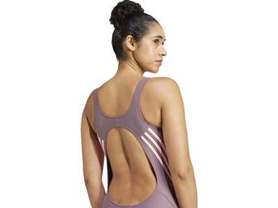 ADIDAS Damen Badeanzug 3-Streifen Grau