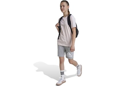 ADIDAS Kinder Shirt Essentials 3-Streifen Cotton Loose Fit Boyfriend Grau