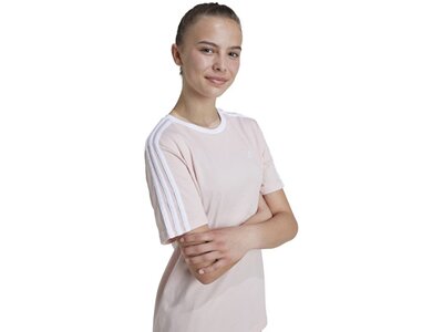 ADIDAS Kinder Shirt Essentials 3-Streifen Cotton Loose Fit Boyfriend Grau