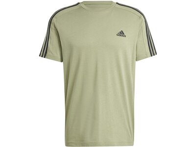 ADIDAS Herren Shirt Essentials Single Jersey 3-Streifen Braun