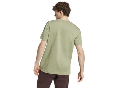 ADIDAS Herren Shirt Essentials Single Jersey 3-Streifen Braun