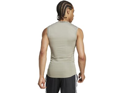 ADIDAS Herren Shirt TECHFIT Compression Training Sleeveless Grau