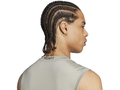 ADIDAS Herren Shirt TECHFIT Compression Training Sleeveless Grau
