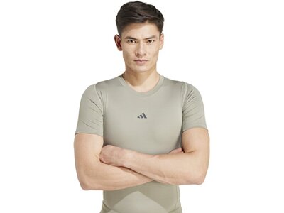 ADIDAS Herren Shirt TECHFIT Compression Training Grau