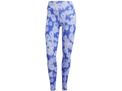 ADIDAS Damen Tight Optime Essentials Allover Print Flower Tie-Dye Blau