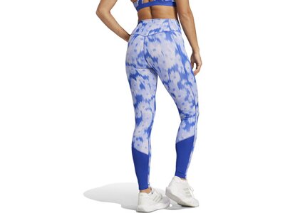 ADIDAS Damen Tight Optime Essentials Allover Print Flower Tie-Dye Blau