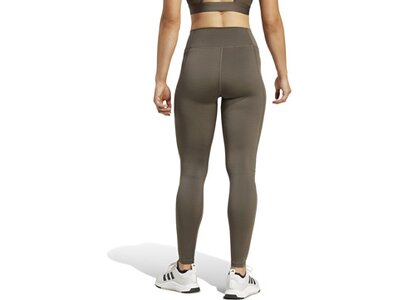 ADIDAS Damen Tight Train Essentials Big Logo Full-Length Braun