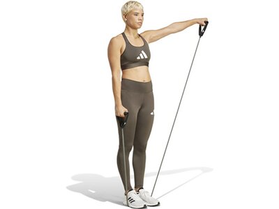 ADIDAS Damen Tight Train Essentials Big Logo Full-Length Braun