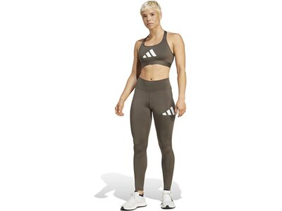 ADIDAS Damen Tight Train Essentials Big Logo Full-Length Braun