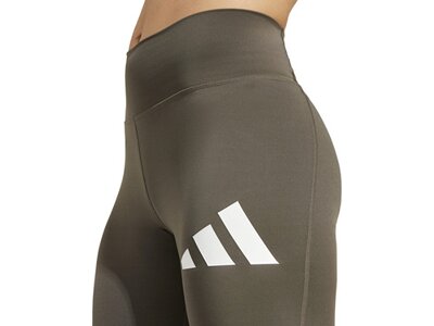 ADIDAS Damen Tight Train Essentials Big Logo Full-Length Braun