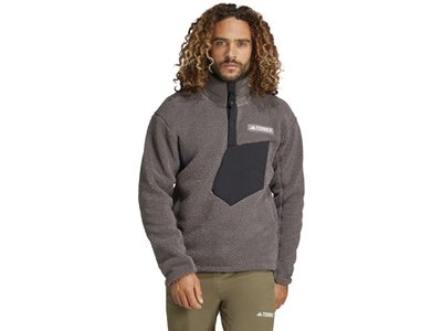 ADIDAS Herren Unterjacke Terrex Xploric High Pile Fleece Grau