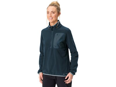 VAUDE Damen Pullover Wo Rosemoor Fleece Halfzip Blau