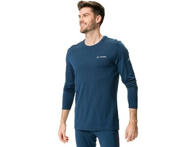 VAUDE Herren Unterhemd Me Monviso Wool LS T-Shirt Blau