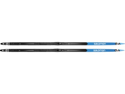 SALOMON Langlauf Ski XC SKI SET RC 10 eSKIN Hard+ SHINBDG Grau