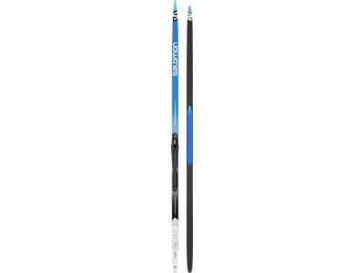 SALOMON Langlauf Ski XC SKI SET S/MAX eSKIN Med+ SHIIN BDG Grau