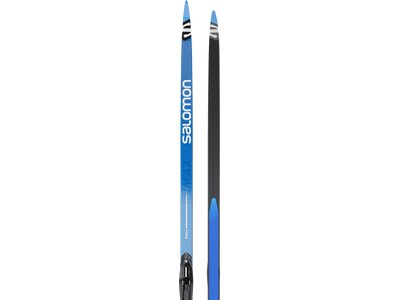 SALOMON Langlauf Ski XC SKI SET S/MAX eSKIN Med+ SHIIN BDG Grau