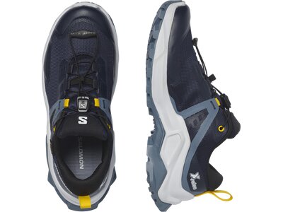 SALOMON Kinder Trailrunningschuhe SHOES X RAISE GTX J Nisk/China Blue/Lemo Grau