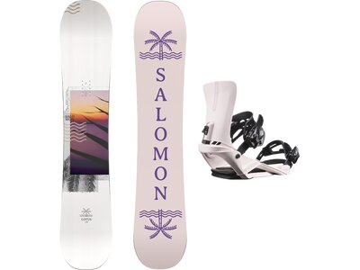SALOMON Snowboard BOARD SET LOTUS+RHYTHM MAUVE Grau