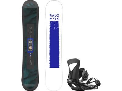 SALOMON Snowboard BOARD SET PULSE+PACT BLACK Blau