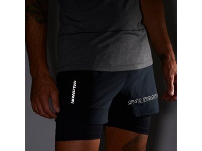 SALOMON Herren CROSS 2IN1 SHORTS M DEEP BLACK Schwarz