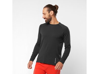 SALOMON Herren SENSE LS TEE M DEEP BLACK Schwarz
