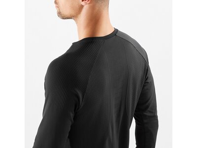 SALOMON Herren SENSE LS TEE M DEEP BLACK Schwarz