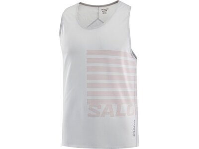 SALOMON Herren T-Shirt SENSE AERO SINGLET GFX M Gray Violet/LIG Silber