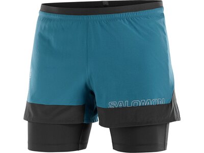 SALOMON Herren Shorts CROSS 2IN1 SHORTS M DEEP DIVE/DEEP BLACK Blau