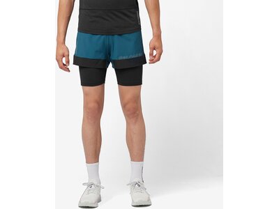 SALOMON Herren Shorts CROSS 2IN1 SHORTS M DEEP DIVE/DEEP BLACK Blau