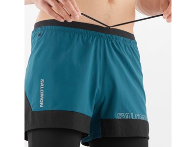 SALOMON Herren Shorts CROSS 2IN1 SHORTS M DEEP DIVE/DEEP BLACK Blau