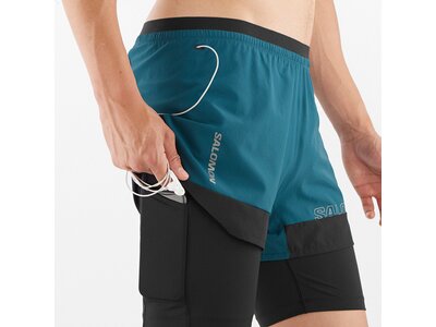 SALOMON Herren Shorts CROSS 2IN1 SHORTS M DEEP DIVE/DEEP BLACK Blau