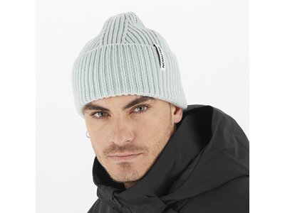 SALOMON Herren Mütze SNOWBIRD BEANIE U MISTY BLUE Grau