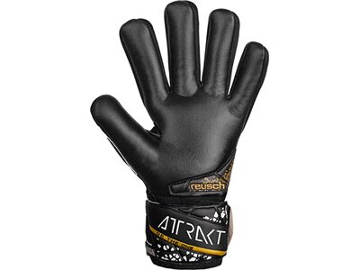 REUSCH Kinder Torwarthandschuhe Attrakt Silver NC Finger Support Junior Schwarz