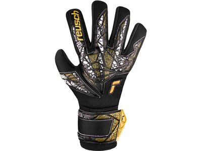 REUSCH Kinder Torwarthandschuhe Attrakt Silver NC Finger Support Junior Schwarz