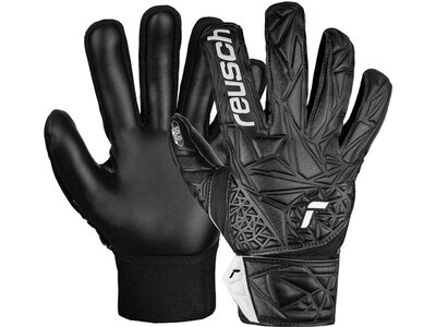 REUSCH Kinder Torwarthandschuhe Attrakt Starter Solid Finger Support Junior Schwarz