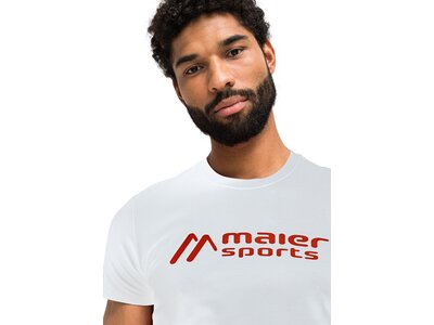 MAIER SPORTS Herren Shirt MS Tee M He-Shirt 1/2 Arm Weiß